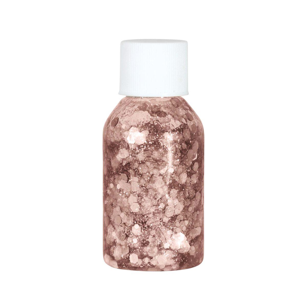 Trucco gel glitter oro rosa gr