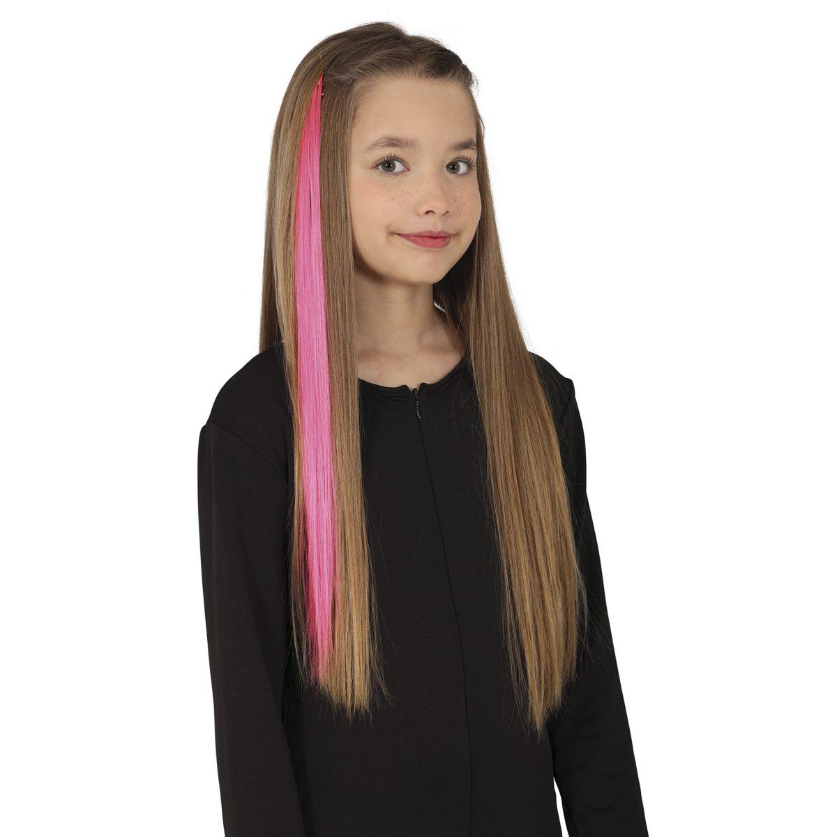 Extension capelli rosa Set 3 pz