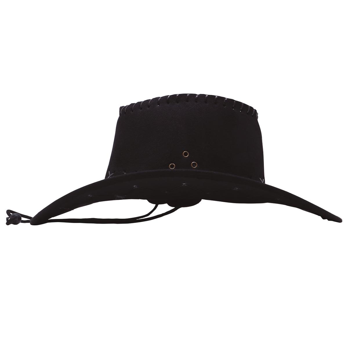 Cappello cowboy nero cuciture