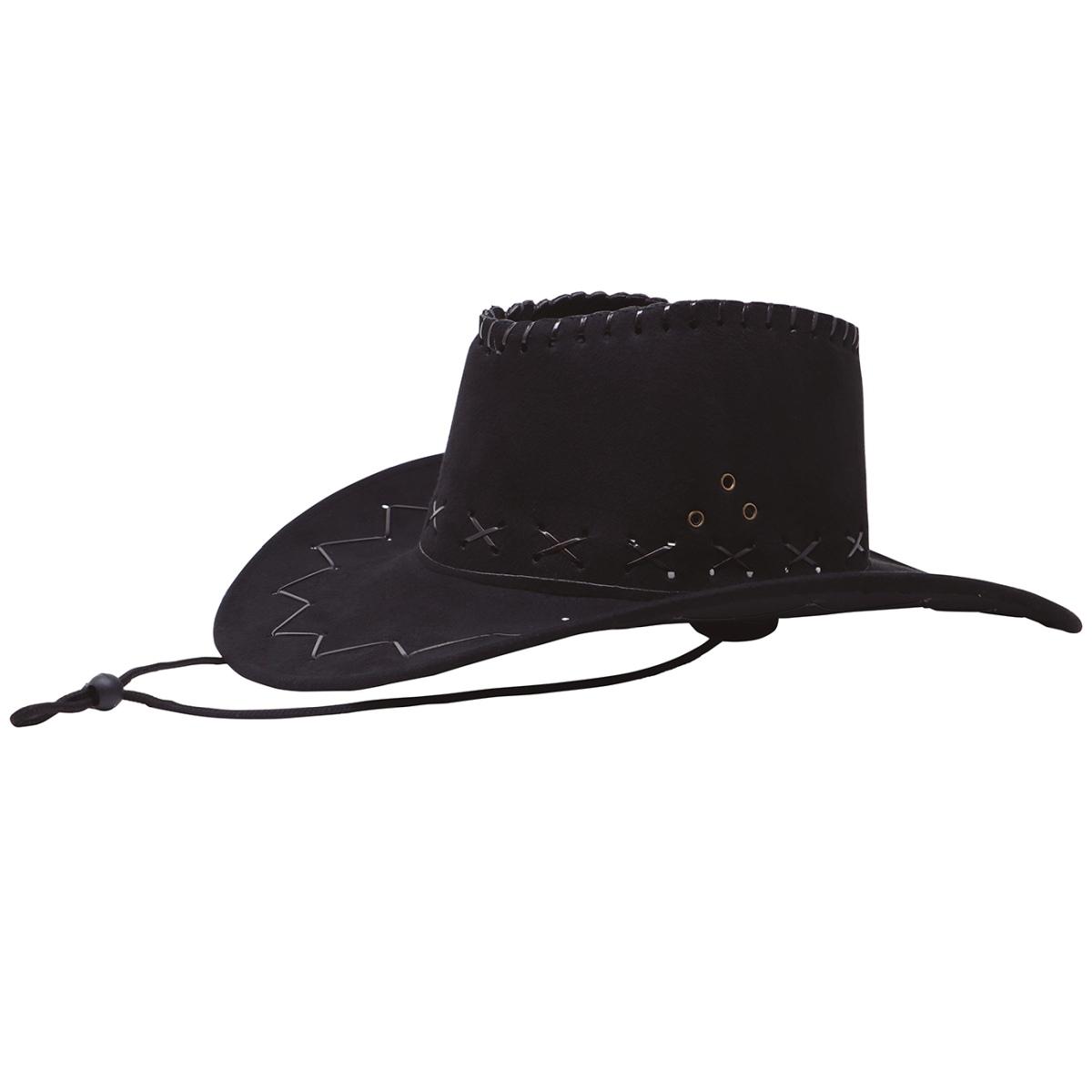 Cappello cowboy nero cuciture