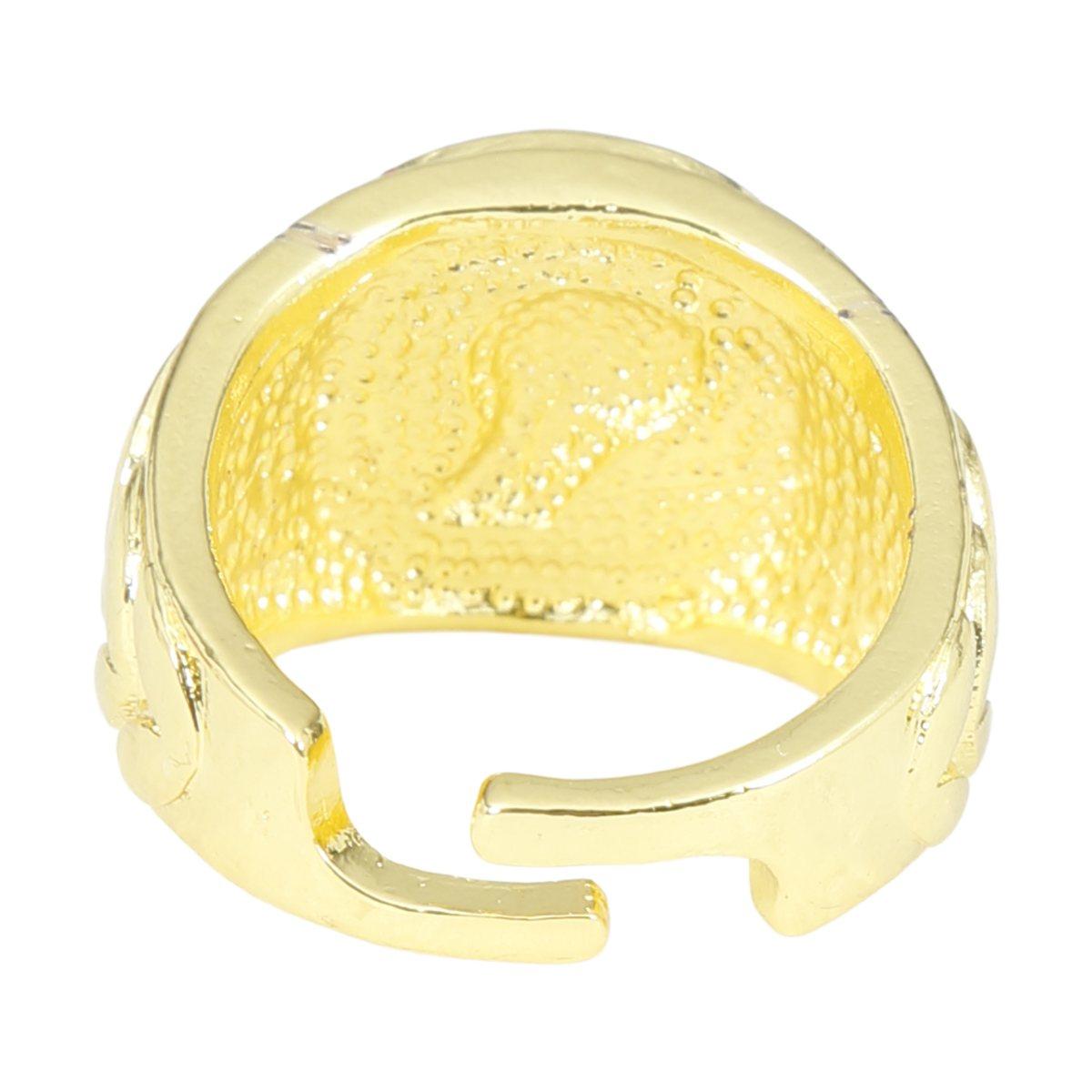 Anello metallo romano oro stemma