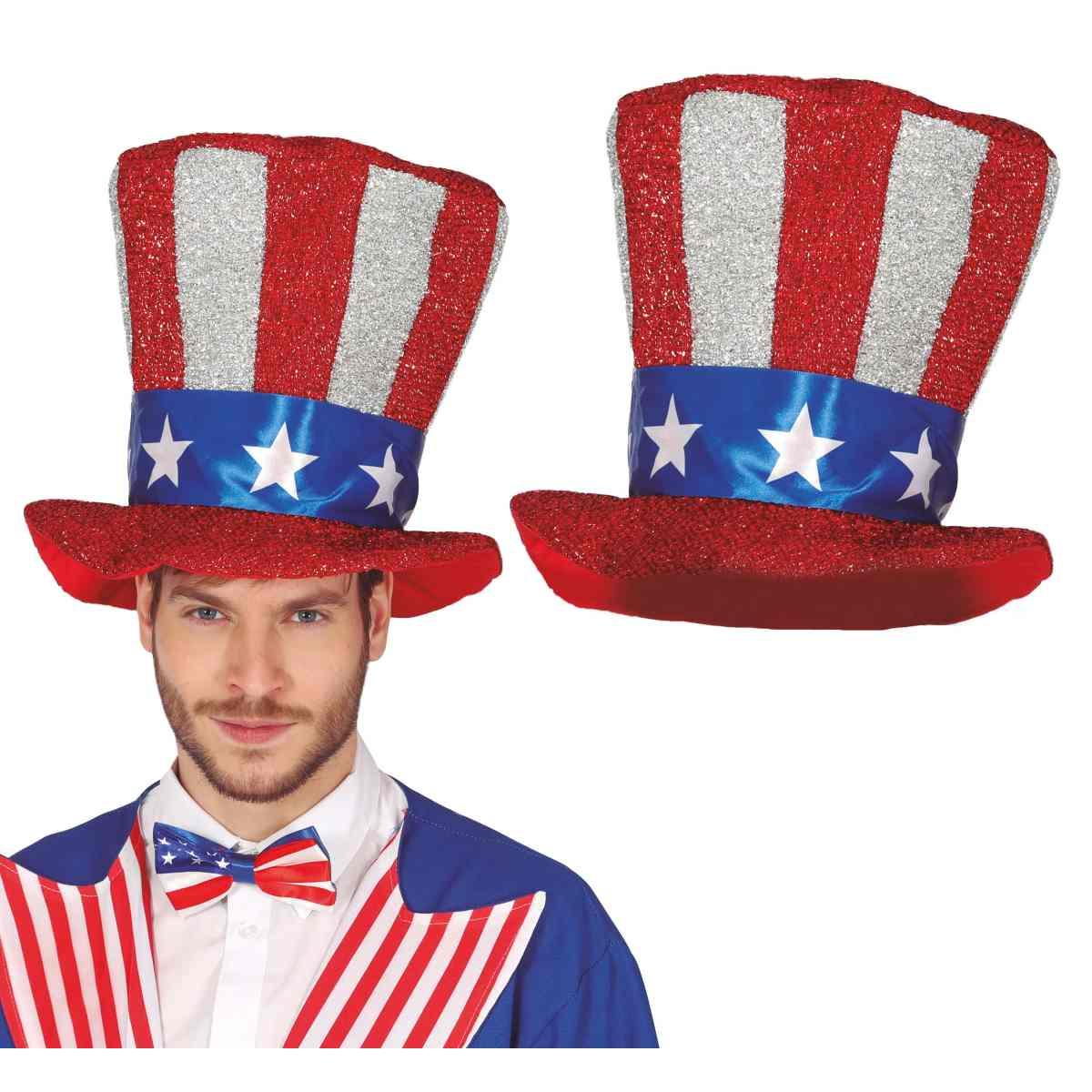 Cappello cilindro bandiera america