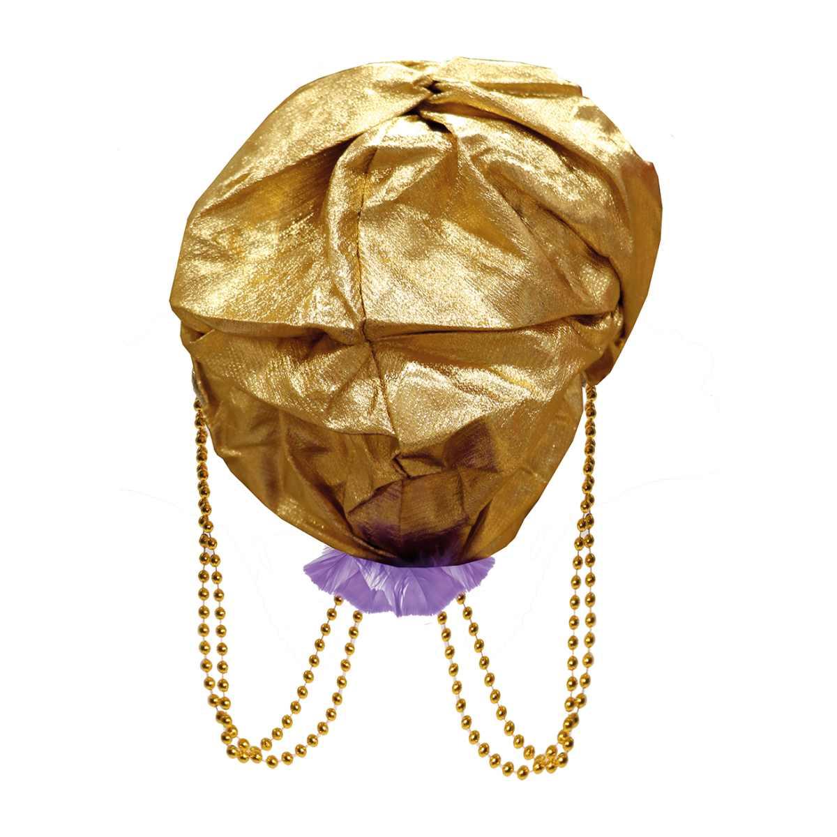 Cappello turbante arabo oro