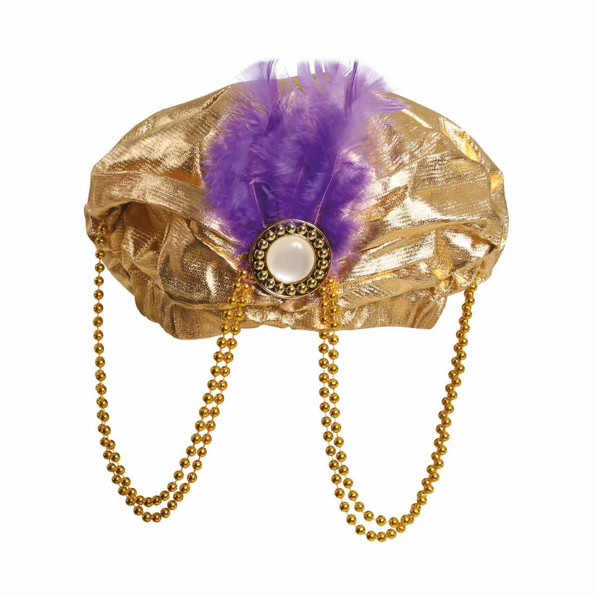 Cappello turbante arabo oro