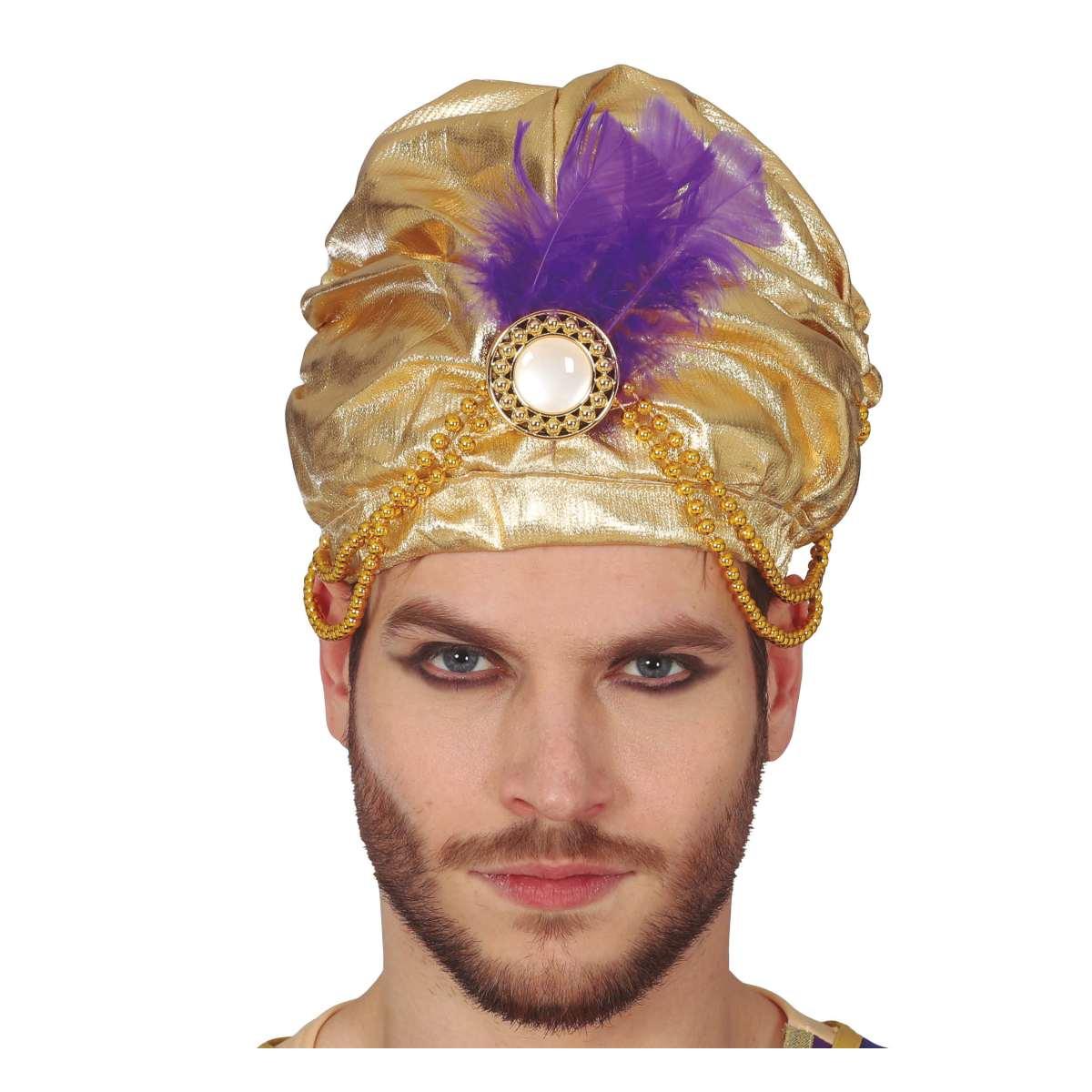 Cappello turbante arabo oro