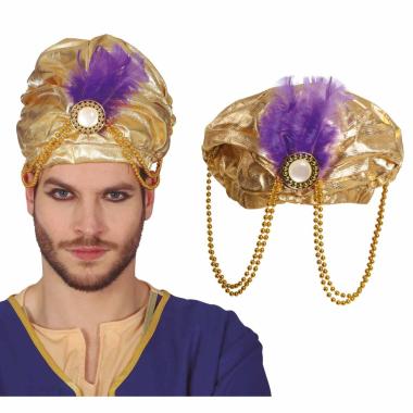 Cappello turbante arabo oro
