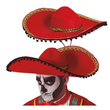 Cappello sombrero feltro rosso