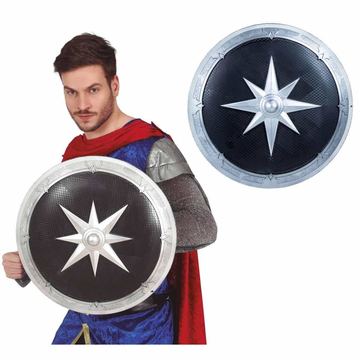 Scudo romano tondo nero
