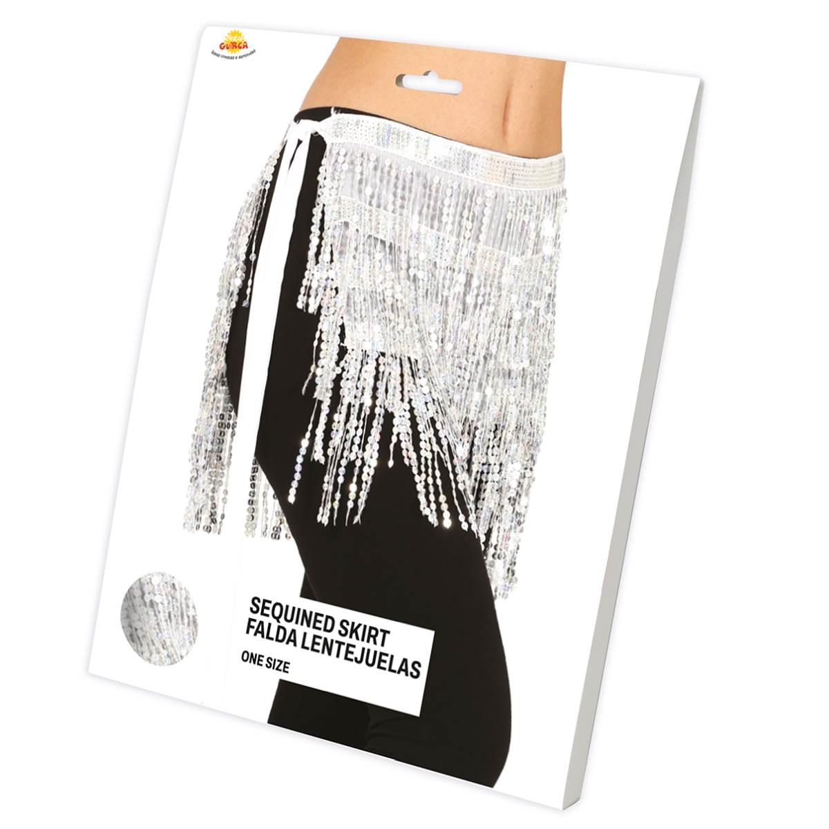 Gonna argento paillettes