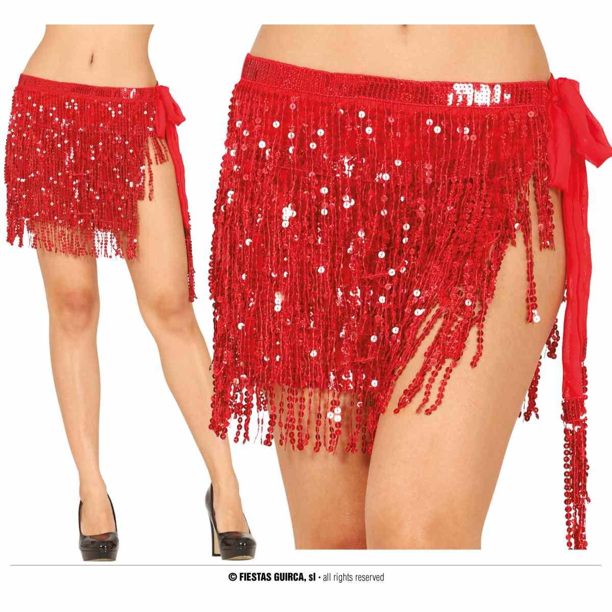 Gonna rosso paillettes