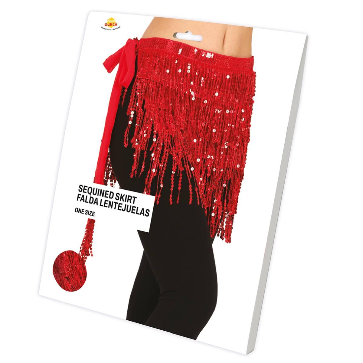 Gonna rosso paillettes