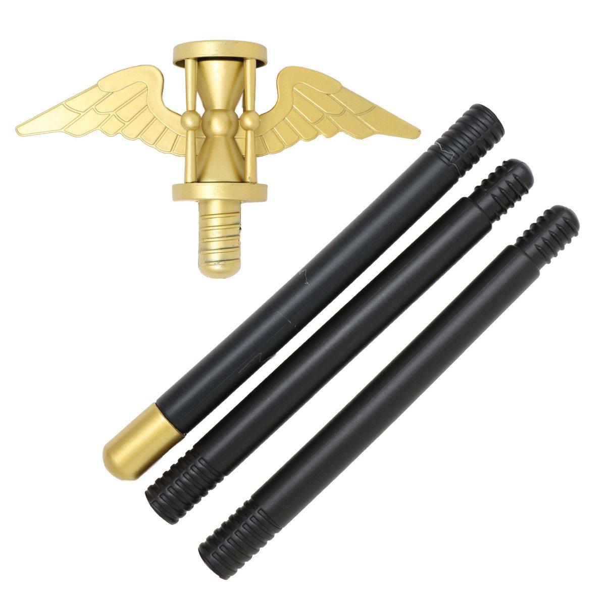 Bastone pvc ali dorate smontabili