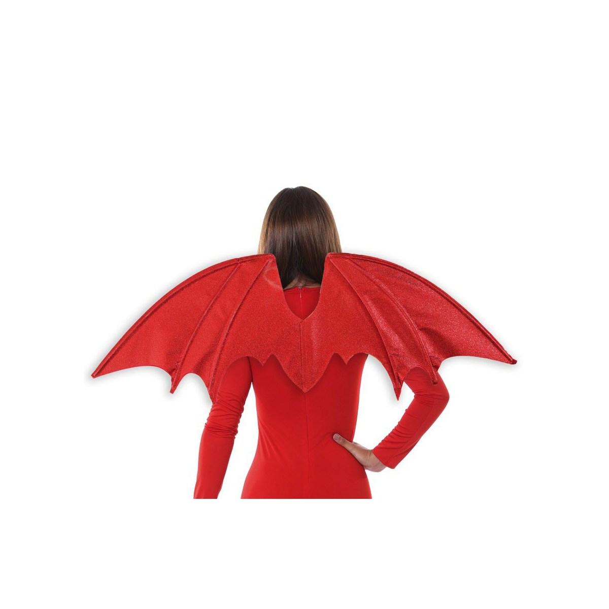 Ali diavoletta rosse glitter