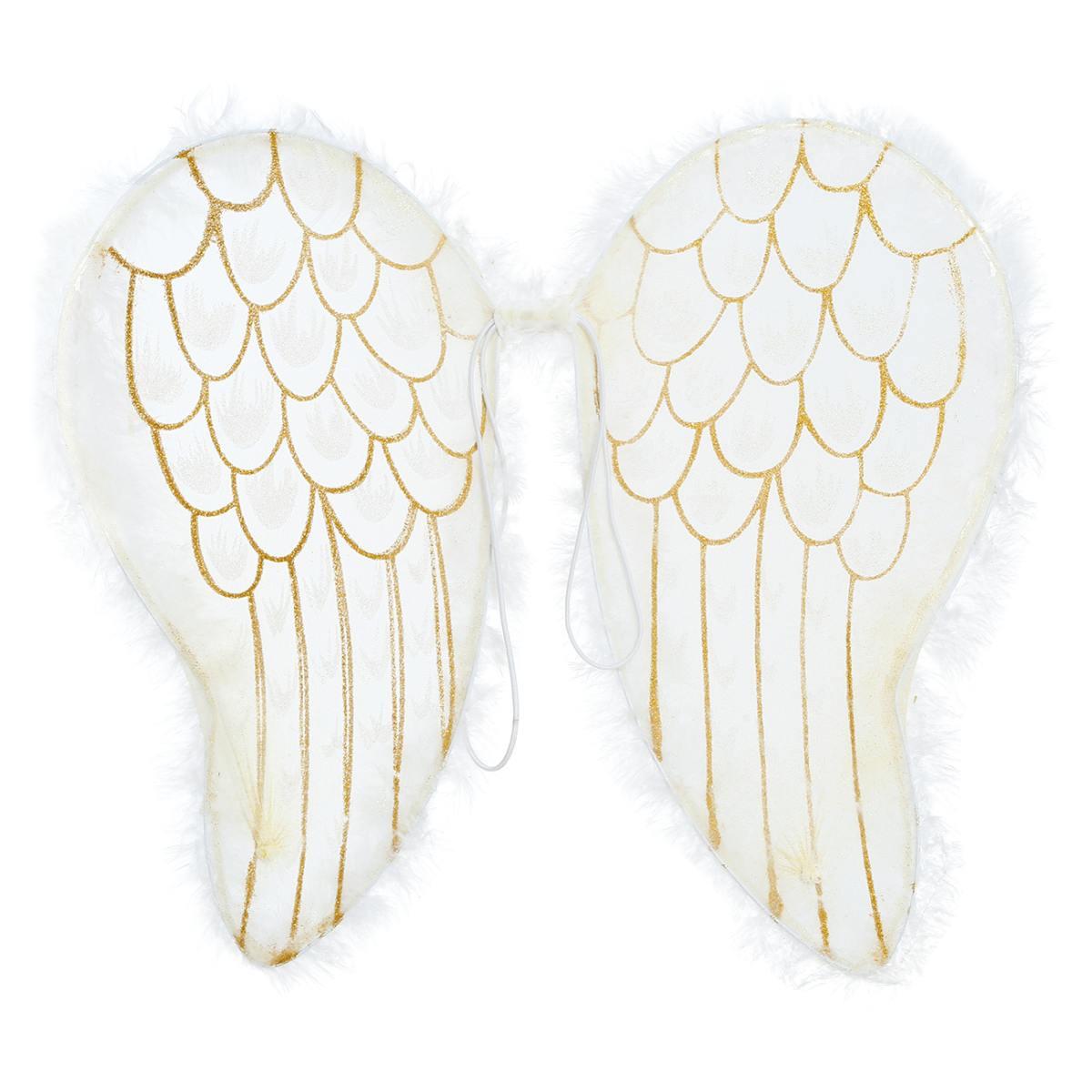 Ali angelo bianche glitter oro