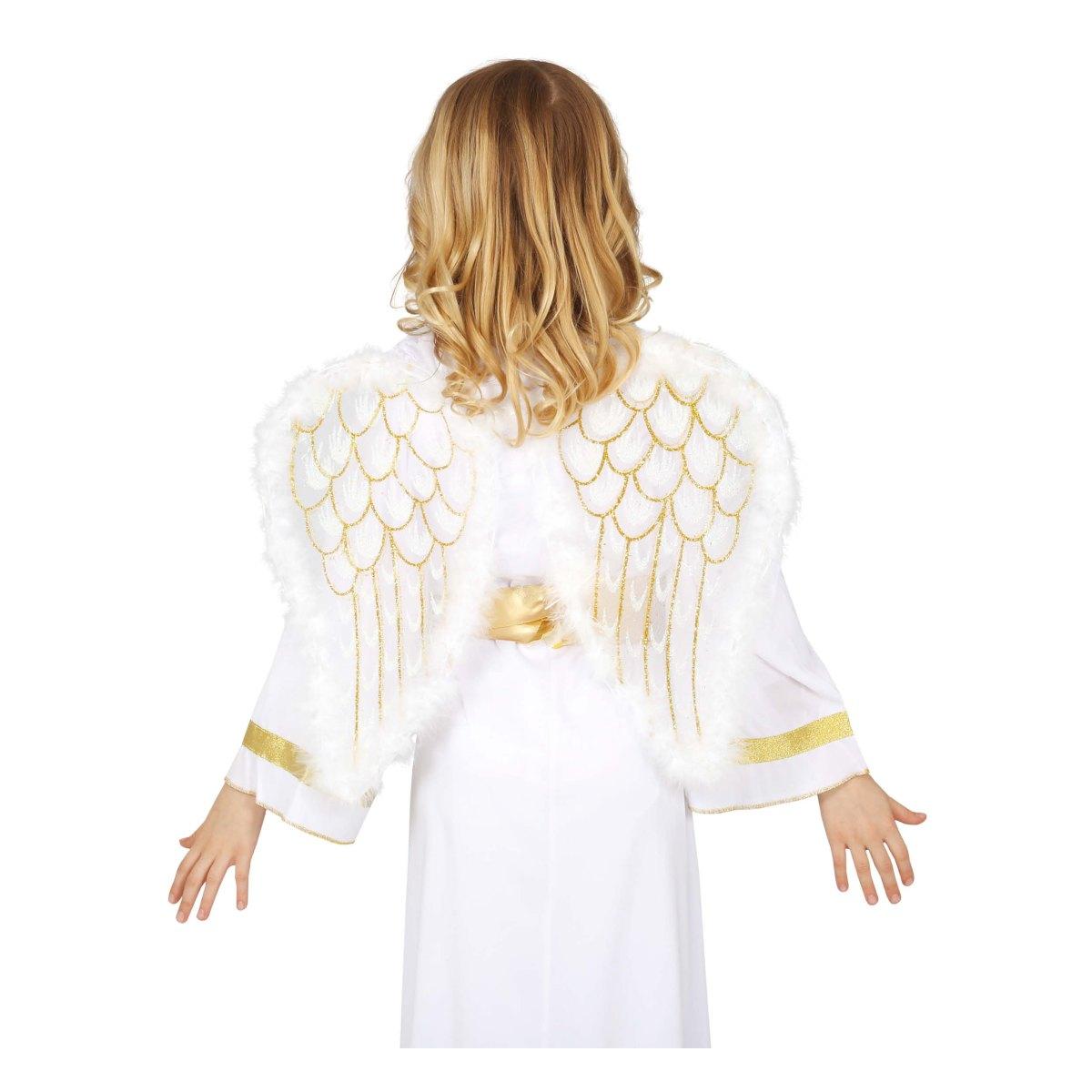 Ali angelo bianche glitter oro