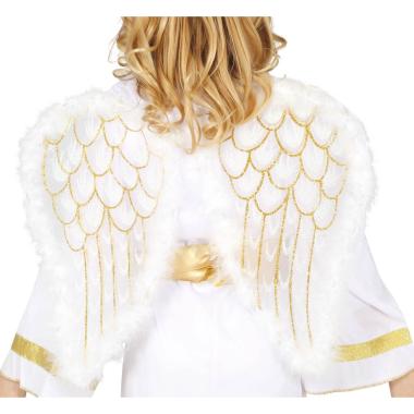 Ali angelo bianche glitter oro