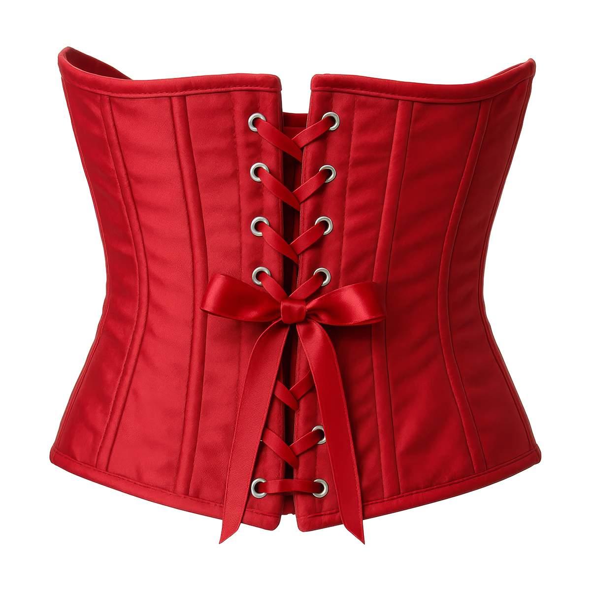 Bustino corpetto rosso lacci