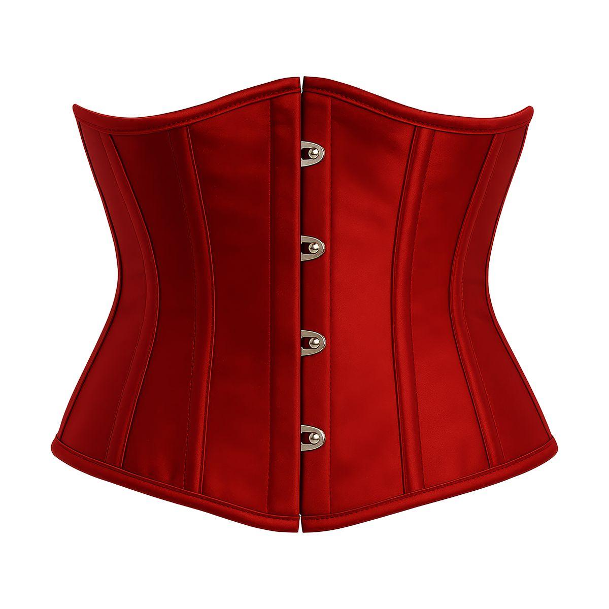 Bustino corpetto rosso lacci