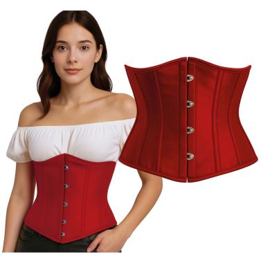 Bustino corpetto rosso lacci