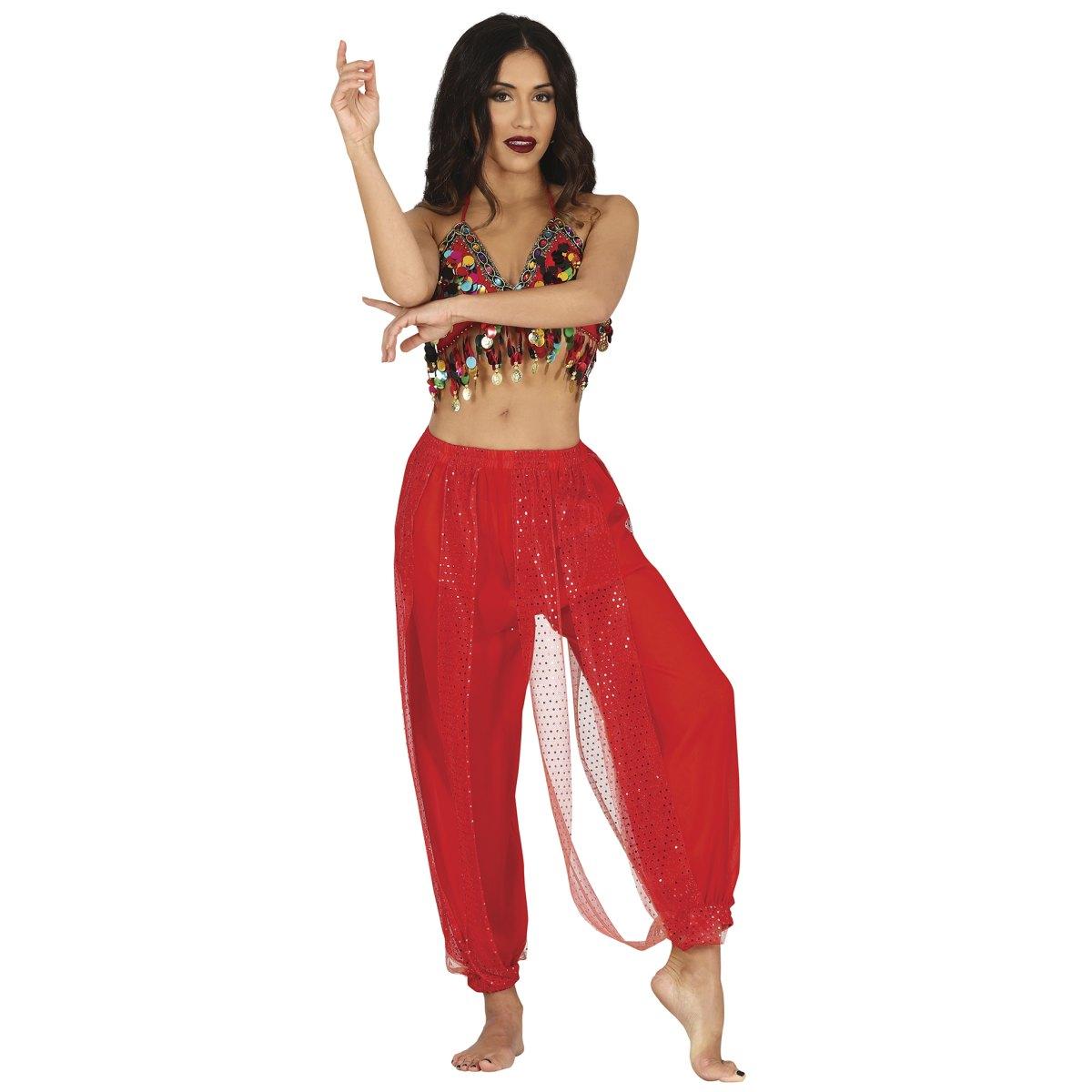 Pantalone odalisca danza del ventre rosso