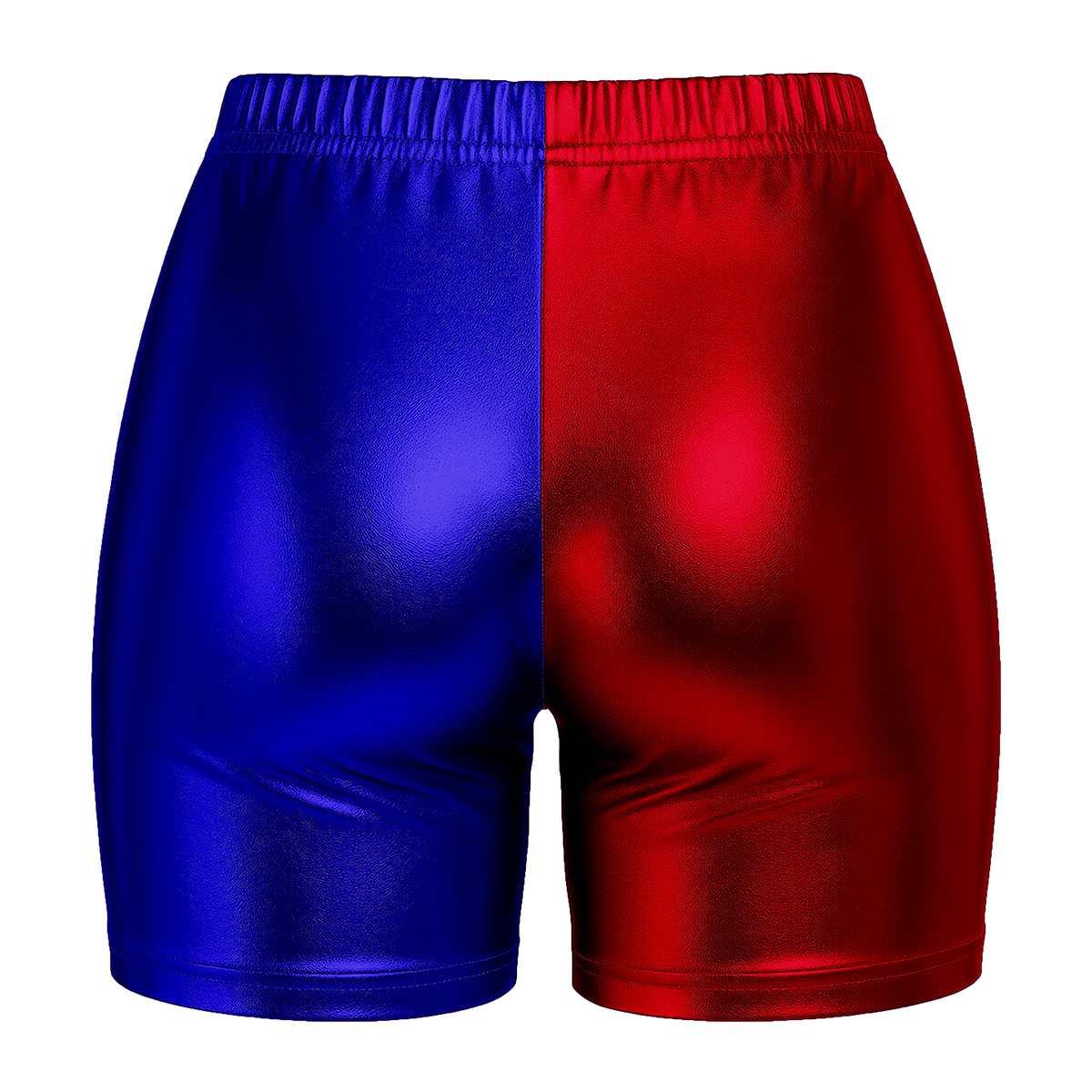 Pantaloncino rosso blu metallizzato