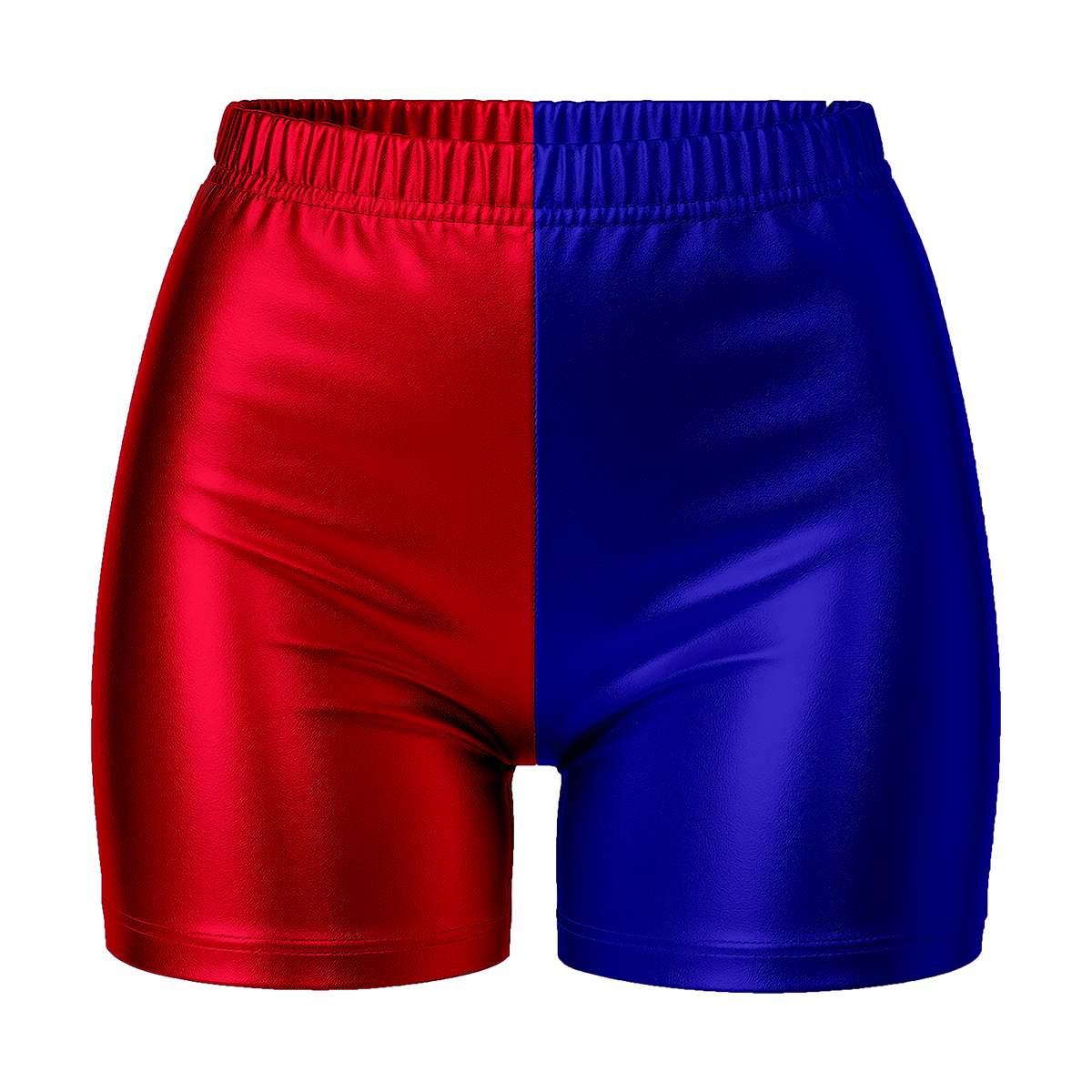 Pantaloncino rosso blu metallizzato