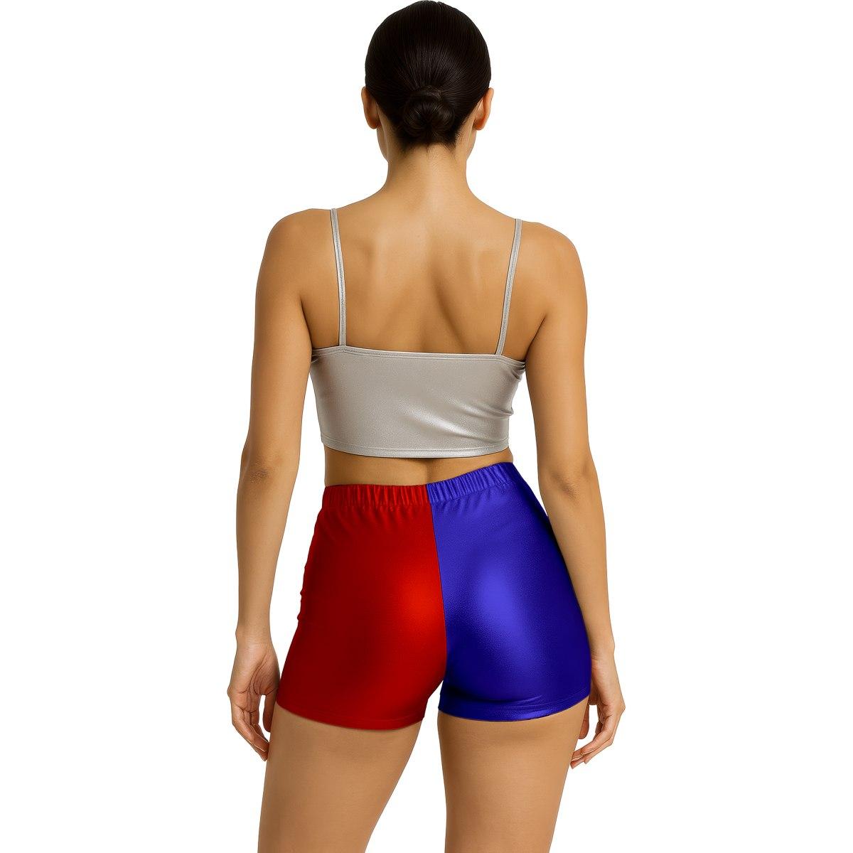 Pantaloncino rosso blu metallizzato