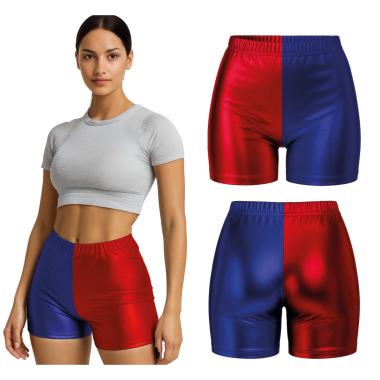 Pantaloncino rosso blu metallizzato