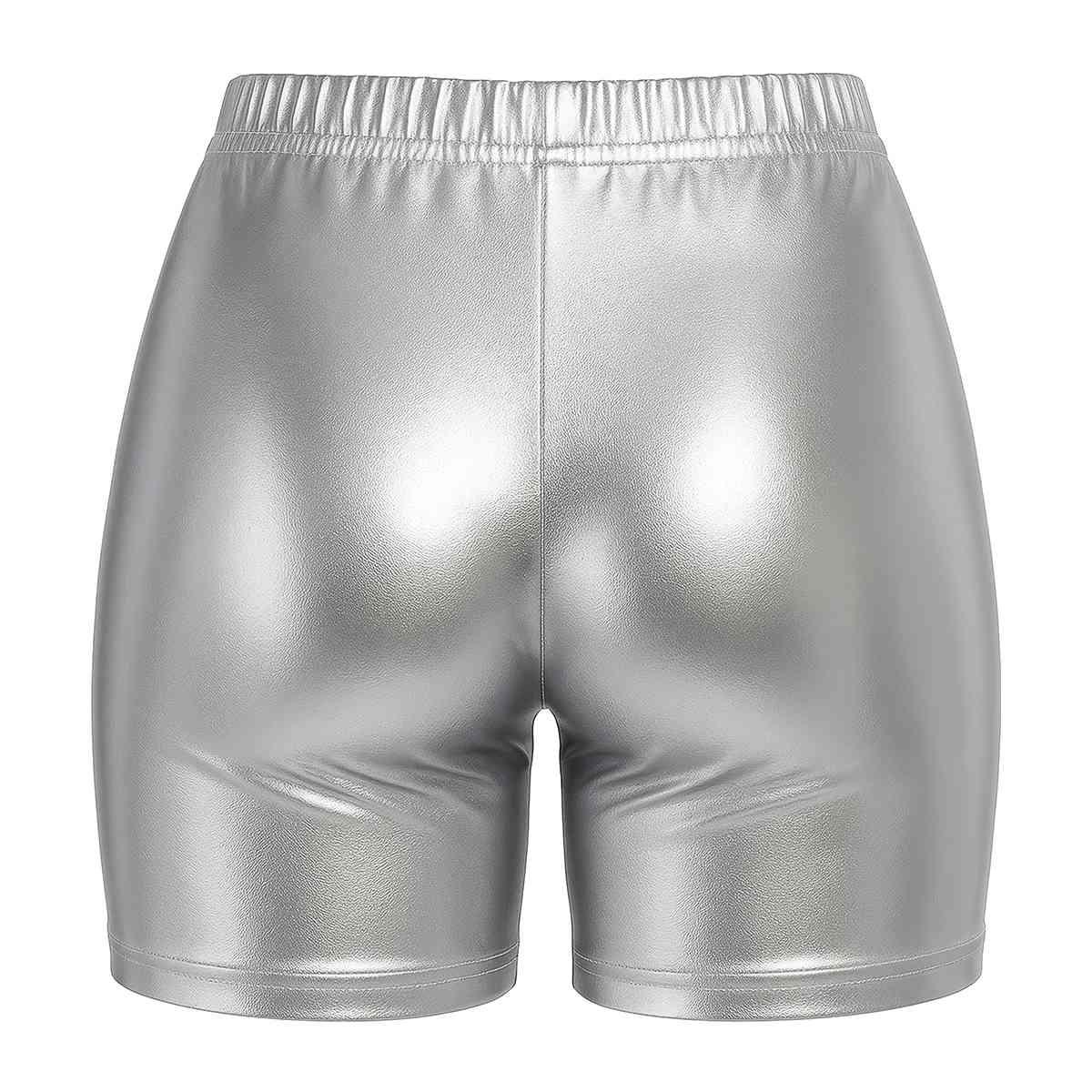 Pantaloncino argento metallizzato