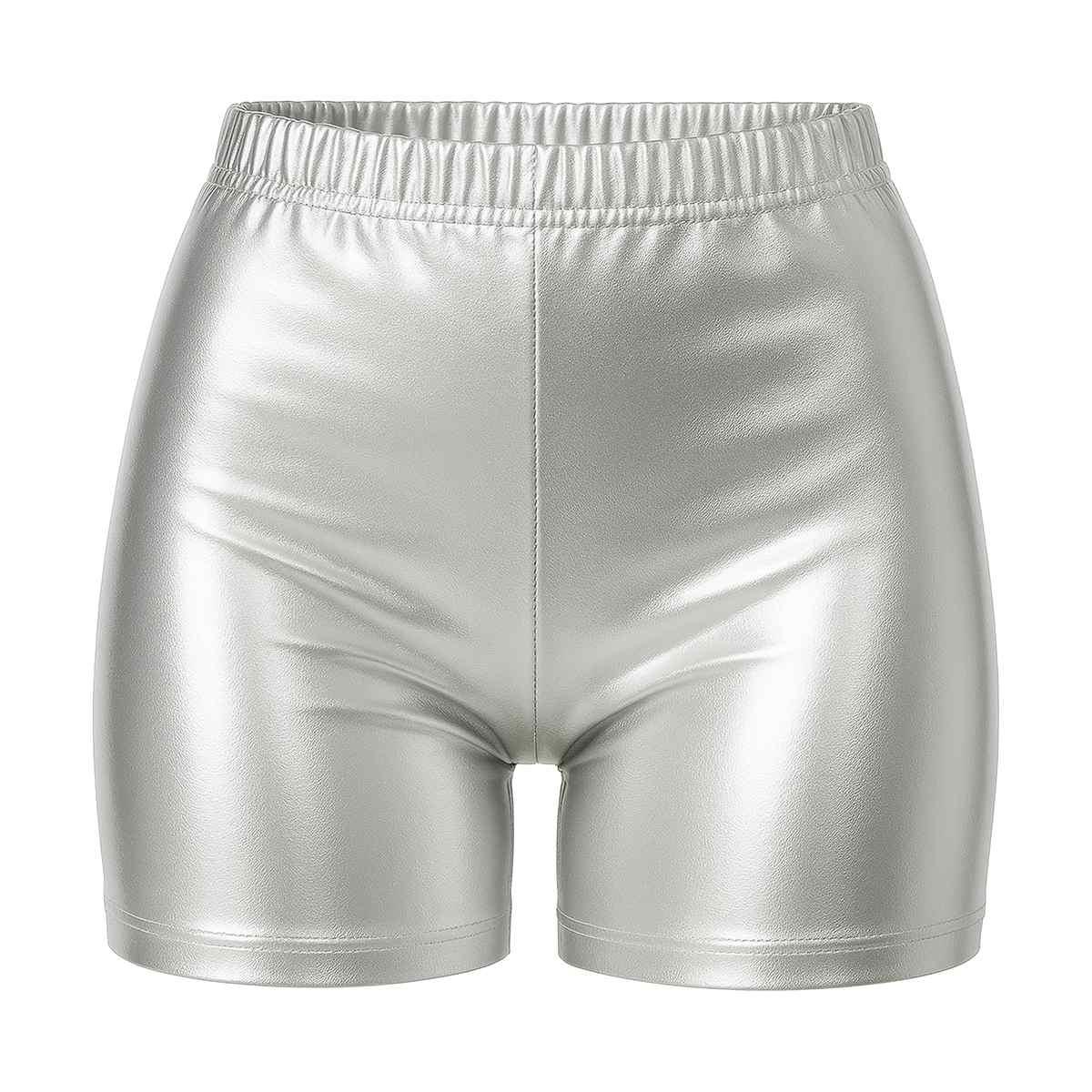 Pantaloncino argento metallizzato
