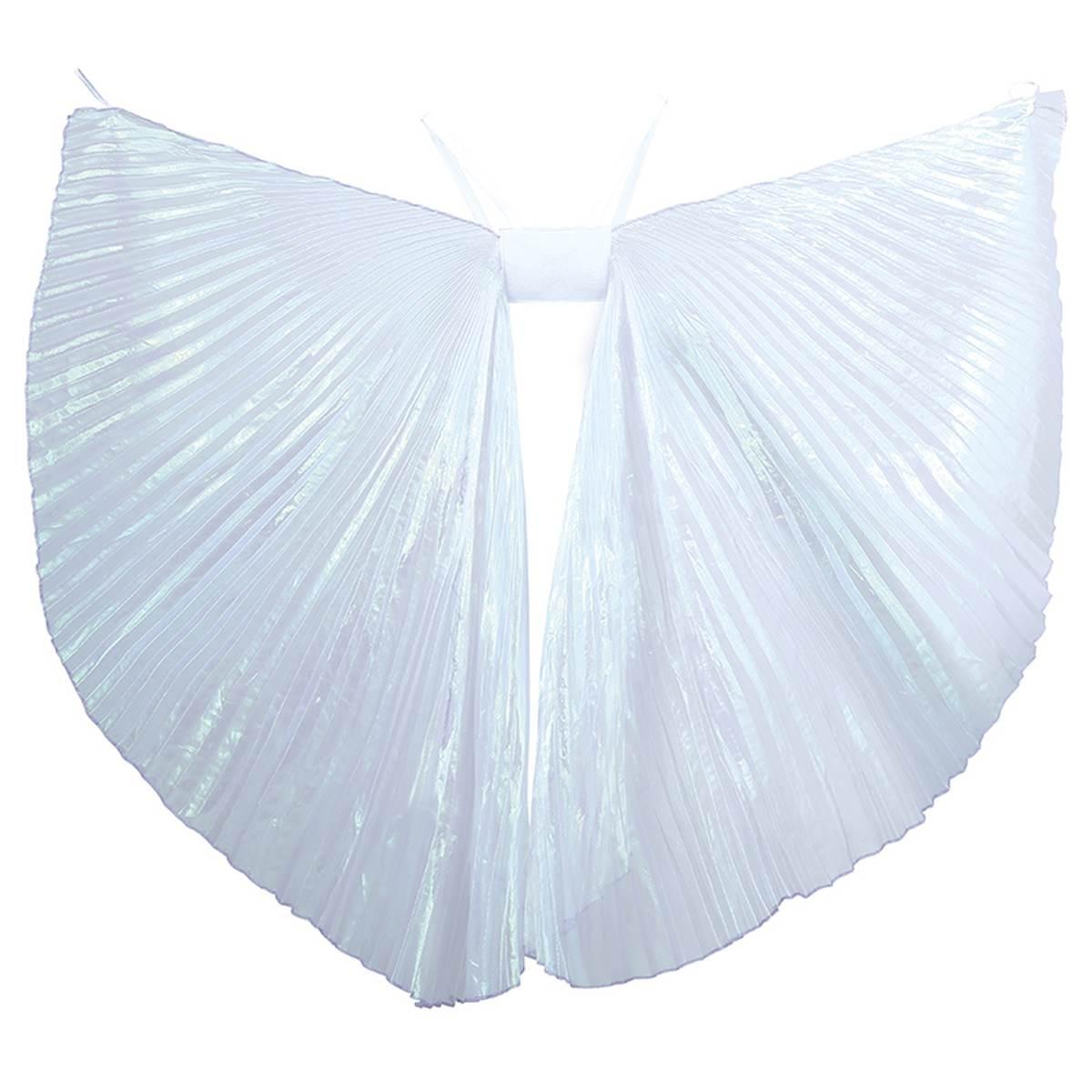 Ali iris plissettate bianco
