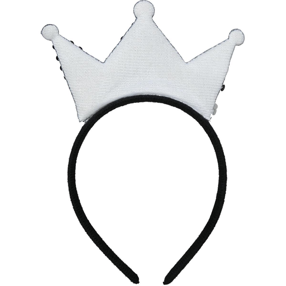 Cerchietto corona paillettes argento