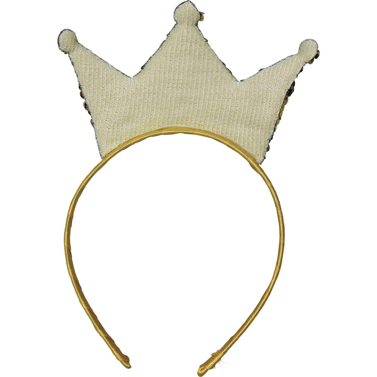 Cerchietto corona paillettes oro