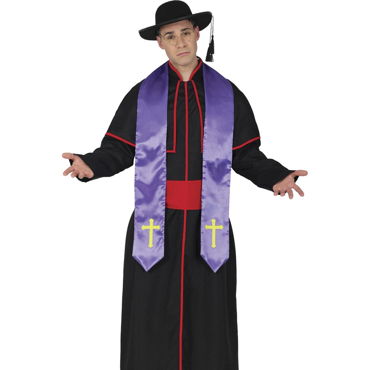 Stola prete tessuto viola