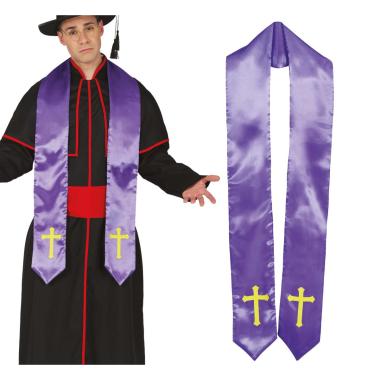 Stola prete tessuto viola