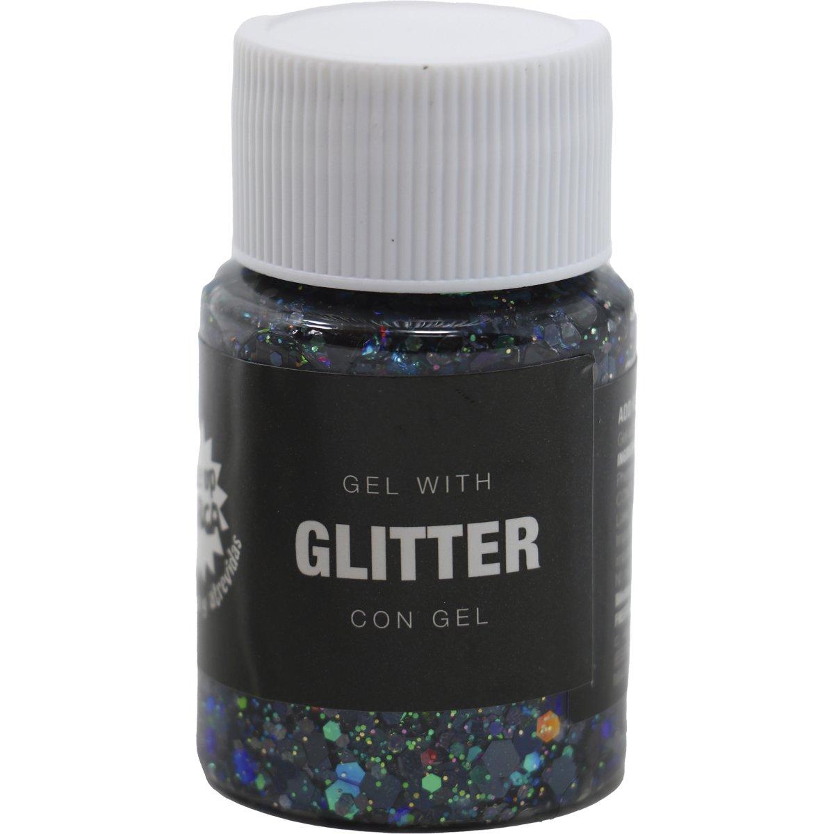 Trucco gel glitter nero gr