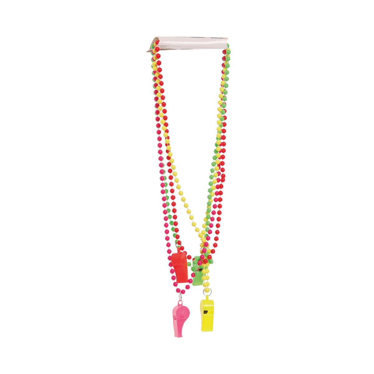 Fischietto collana fluo 4 colori