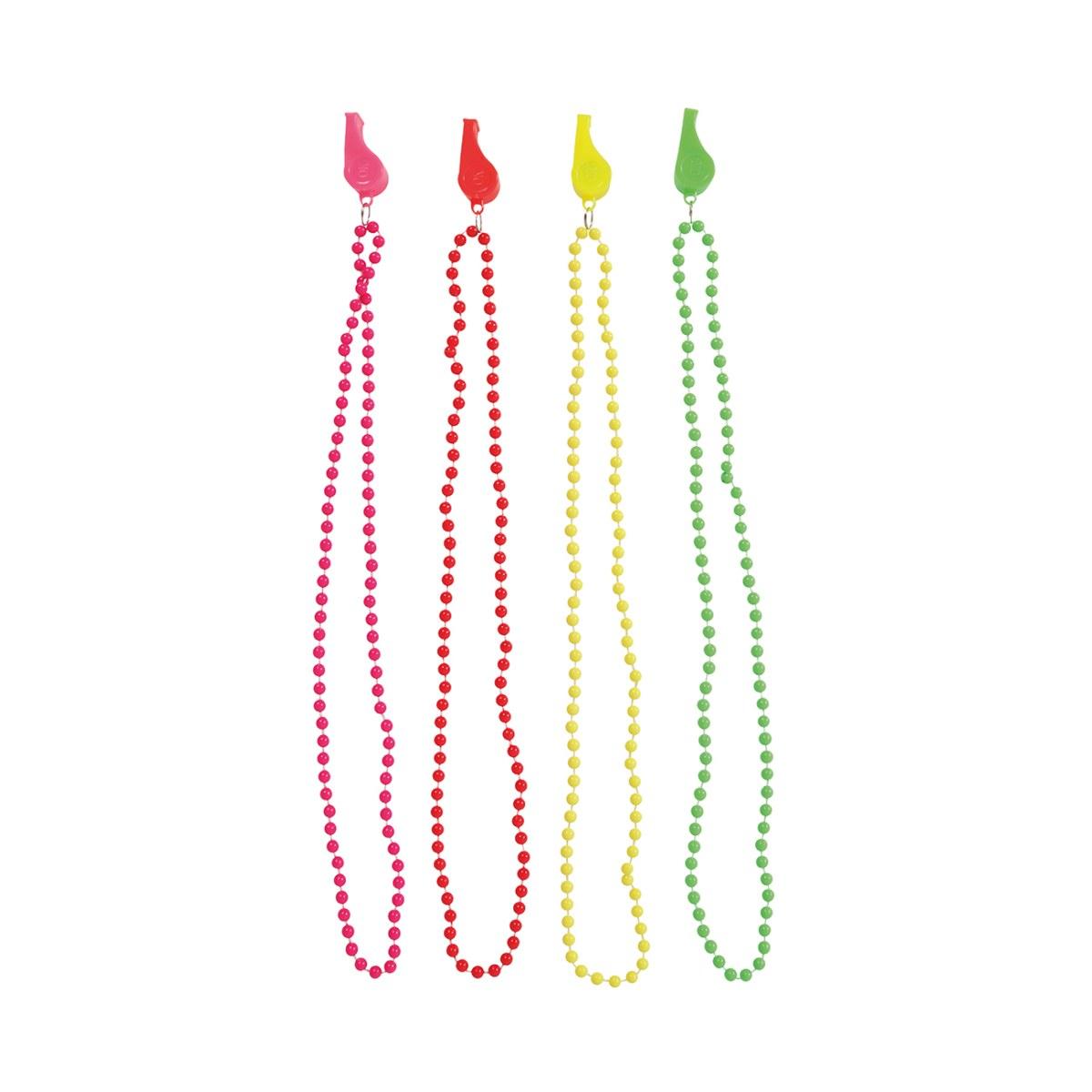 Fischietto collana fluo 4 colori