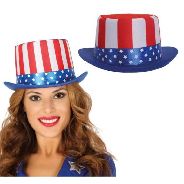 Cappello cilindro bandiera america