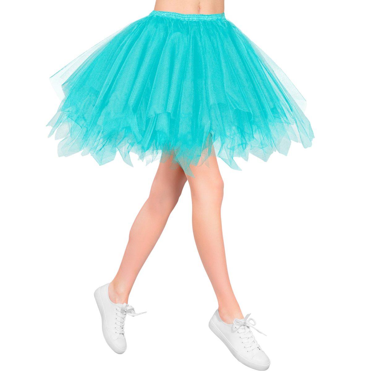 Gonna azzurro fluorescente