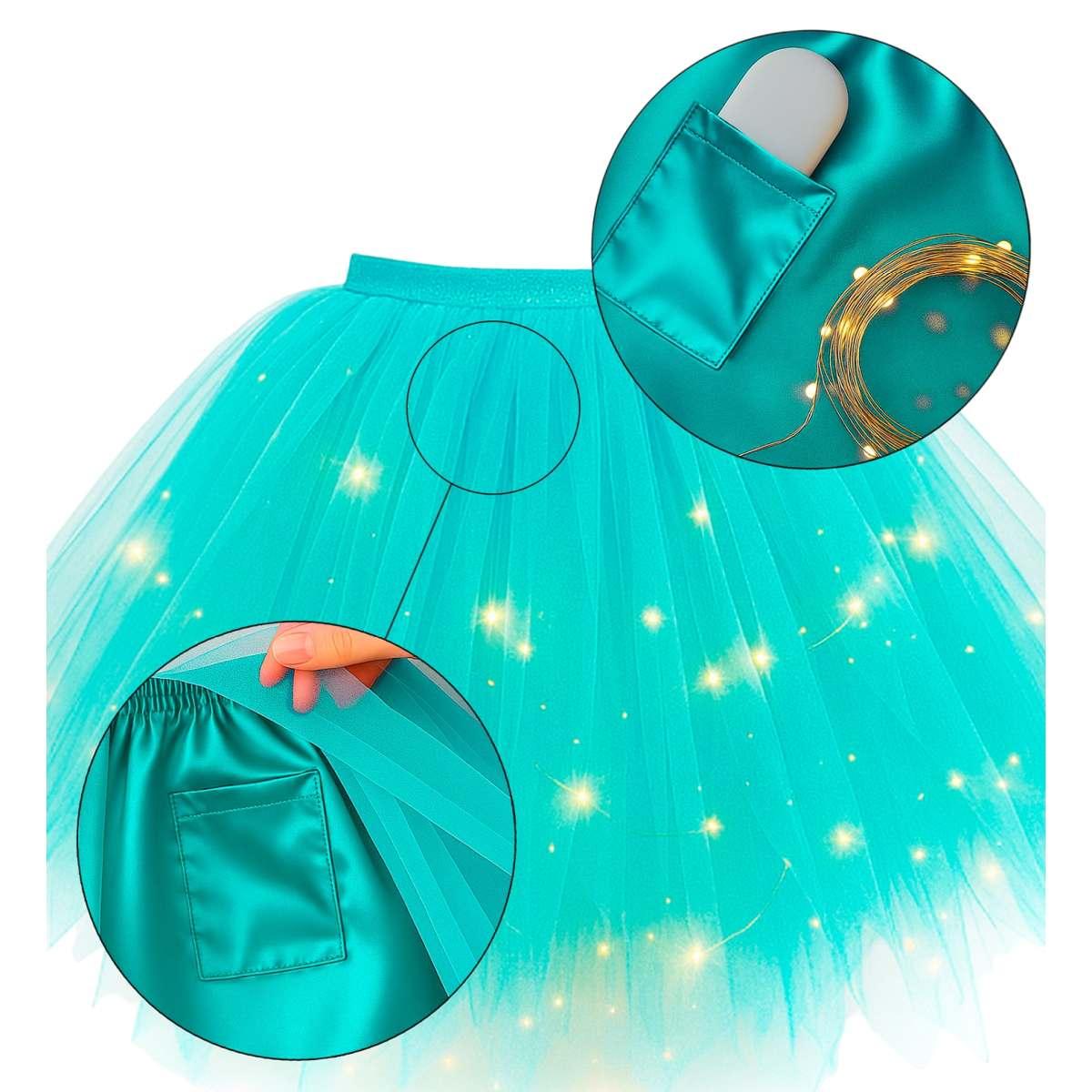 Gonna azzurro fluorescente
