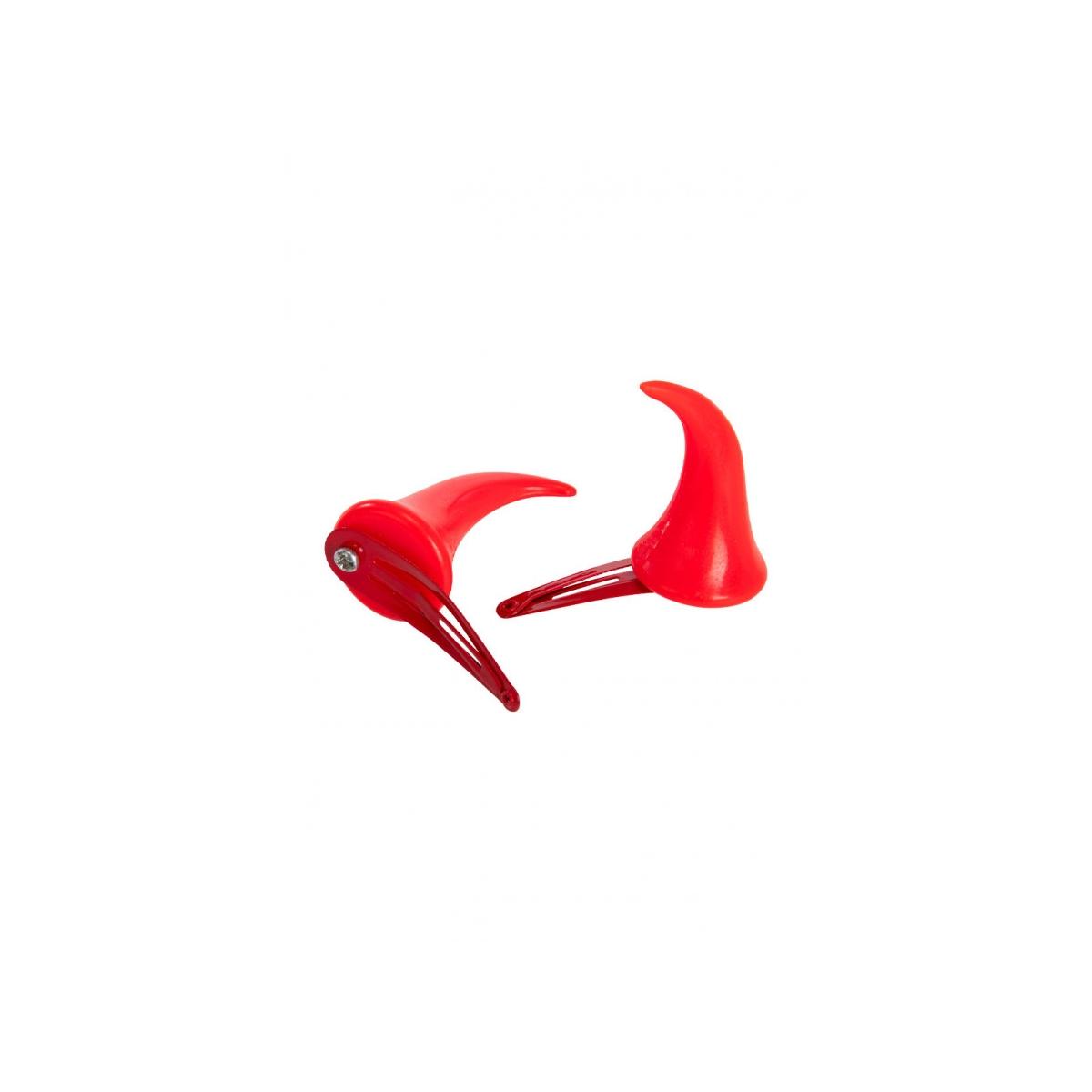 Corna diavolo pvc rosso clips
