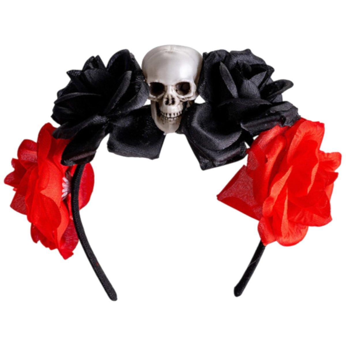 Cerchietto rose rosse nere