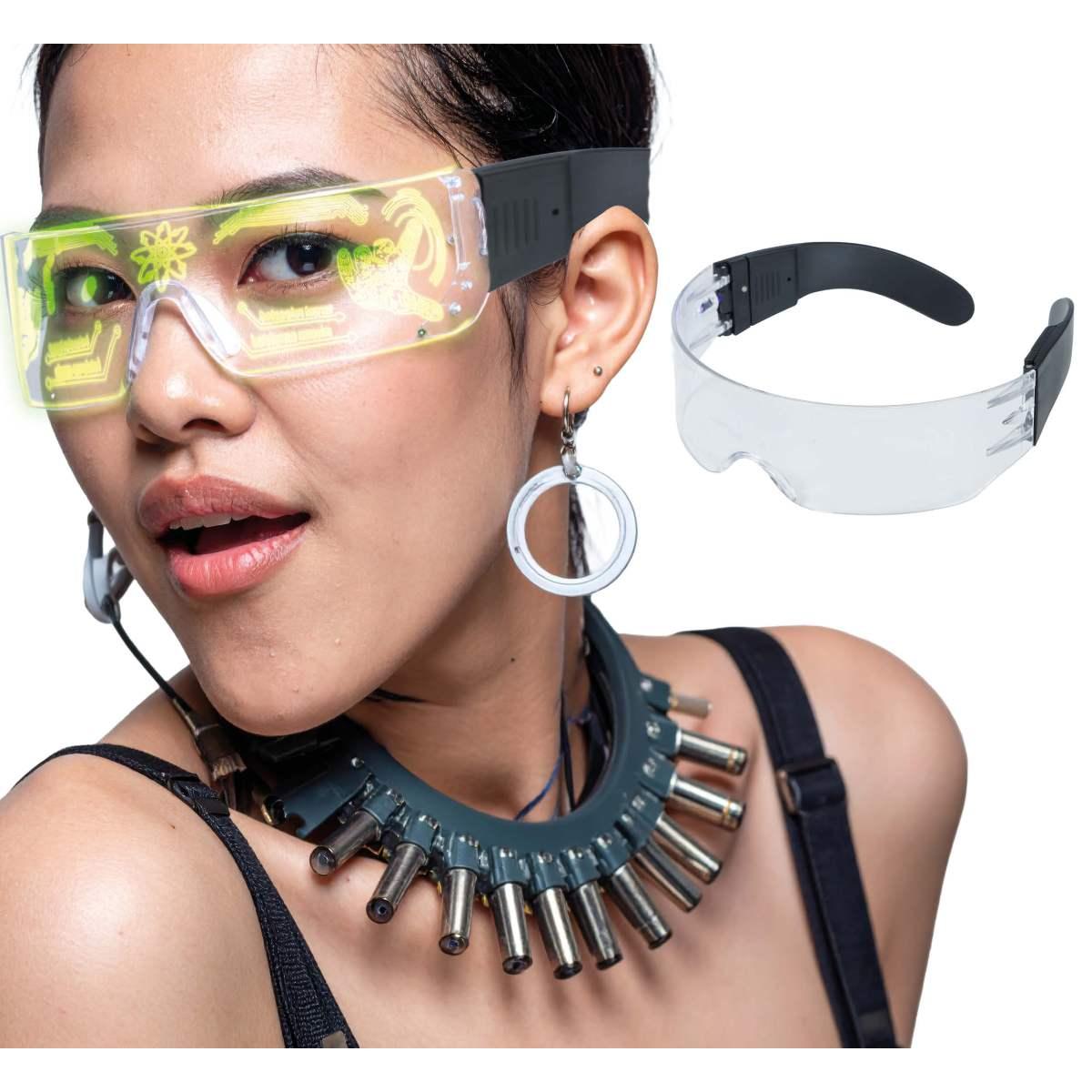 Occhiali futuristici led