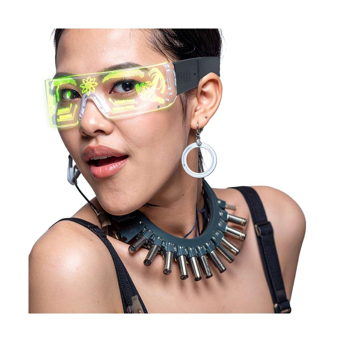 Occhiali futuristici led
