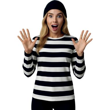 Maglia righe nera bianca