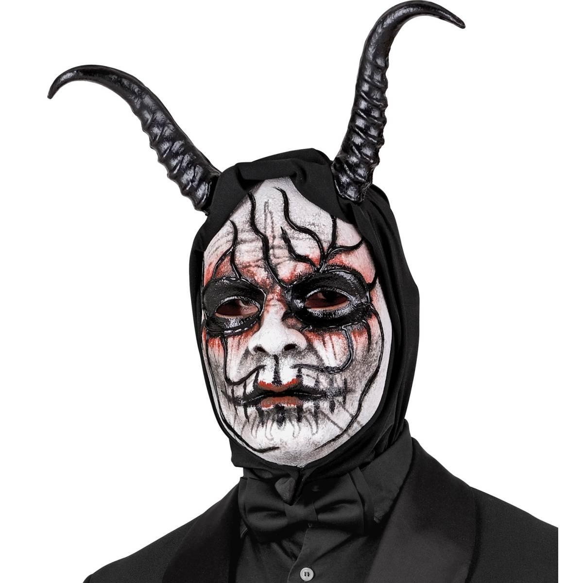 Maschera viso pvc horror commedia dell arte cappuccio