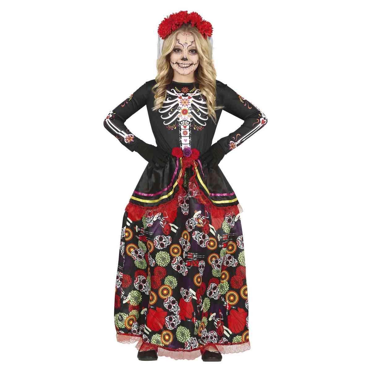 Costume scheletro messicano catrina