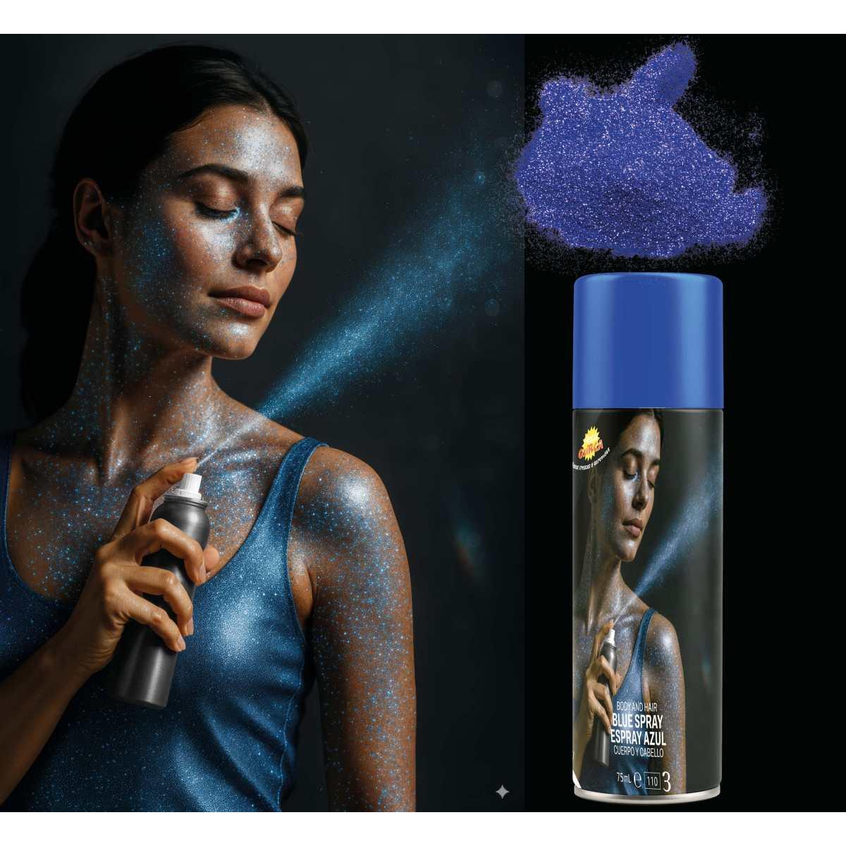 Trucco spray corpo blu ml