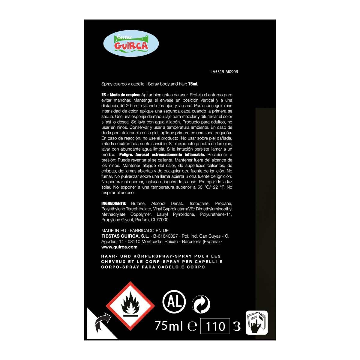 Trucco spray corpo rosso ml